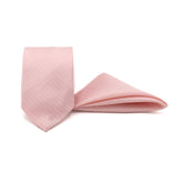 DUSTY PINK CLASSIC TIE AND POCKET SQUARE SET